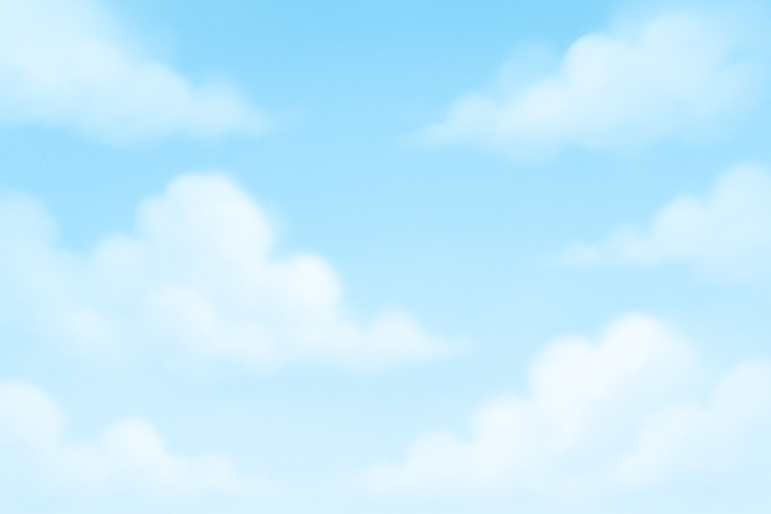 Clear blue sky with scattered white clouds
